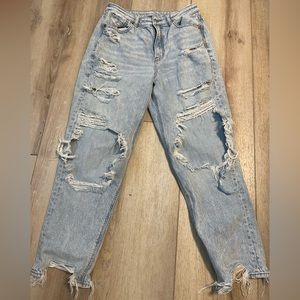 Comfort stretch waistband& thick curvy mom jean